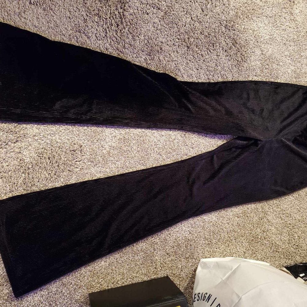 Black stretchy Flare pants Size Med